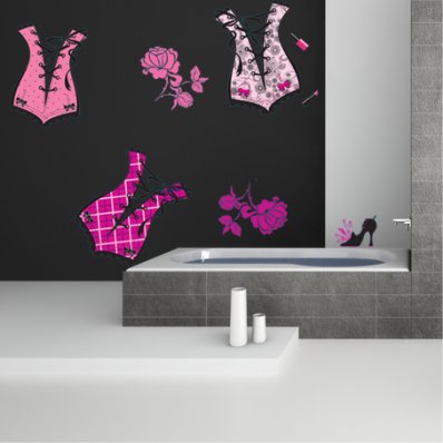 Corset Set Wall Stickers