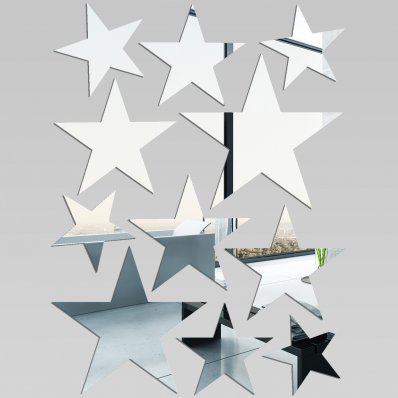 Espelho Decorativo - Kit 11 estrelas