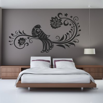 Flower Bird Wall Stickers