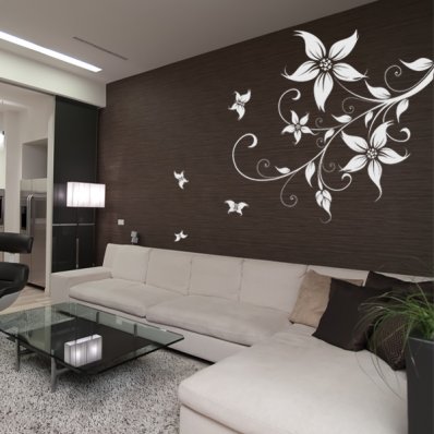 Flower Butterflies Wall Stickers