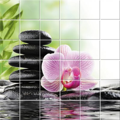 Flower Pebbles - Tiles Wall Stickers