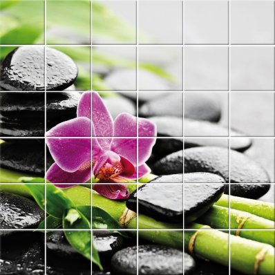 Flower Pebbles - Tiles Wall Stickers