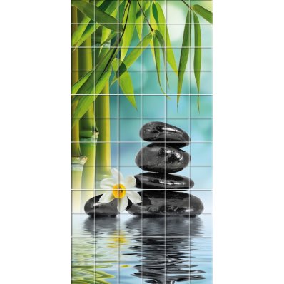 Flower Pebbles - Tiles Wall Stickers