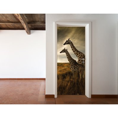 Giraffes Door Stickers