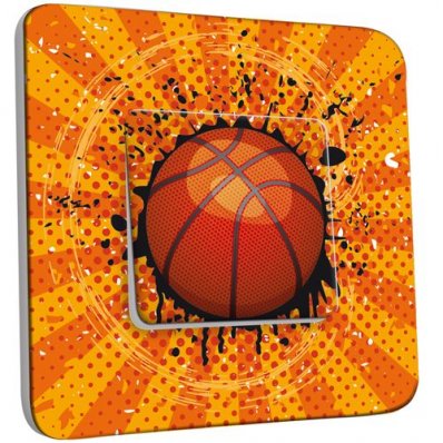 Interrupteur Décoré Poussoir  Basket-Ball 1