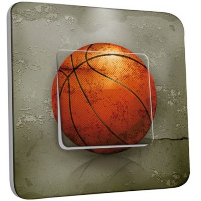 Interrupteur Décoré Poussoir Basket-Ball 2
