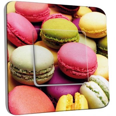 Interrupteur Décoré Poussoir Macarons 01