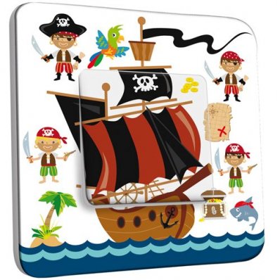 Interrupteur Décoré Poussoir Pirates