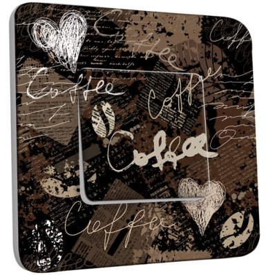 Interrupteur Décoré Simple Cuisine Coffee Design