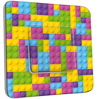 Interrupteur Décoré Simple Motif Lego Multicoloré