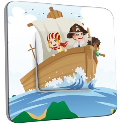 Interrupteur Décoré Simple Pirates Enfant 2