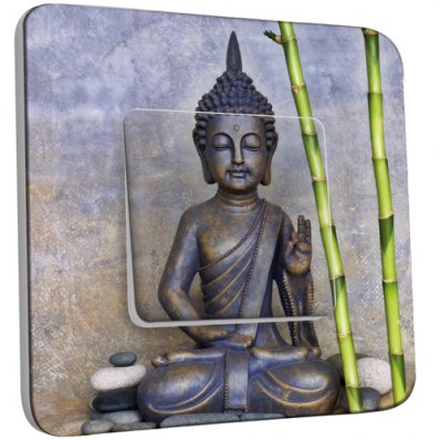 Interrupteur Décoré Simple Statue de Bouddha 