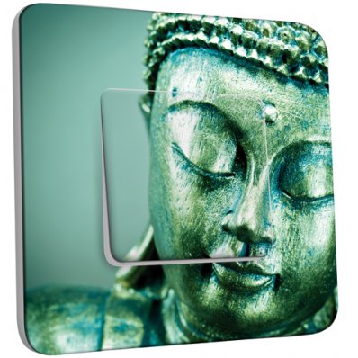 Interrupteur Décoré Simple Tête de Bouddha Zoom