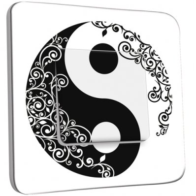 Interrupteur Décoré Simple Ying et Yang