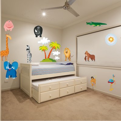 Kit Adesivo Murale bambini animali