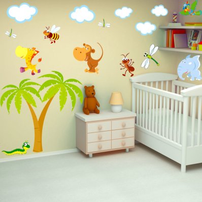 Kit Autocolante decorativo infantil Animais