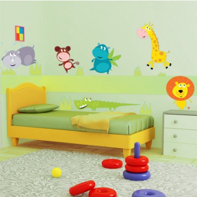 Autocollant Stickers enfant kit 5 animaux