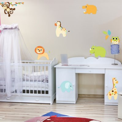 Autocollant Stickers enfant kit 8 animaux