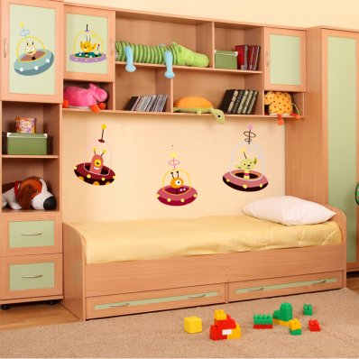 Kit Vinilo decorativo infantil 6 cohetes