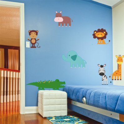 Kit Vinilo decorativo infantil 7 animales