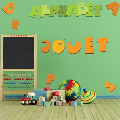 Kit Vinilo decorativo infantil alfabeto