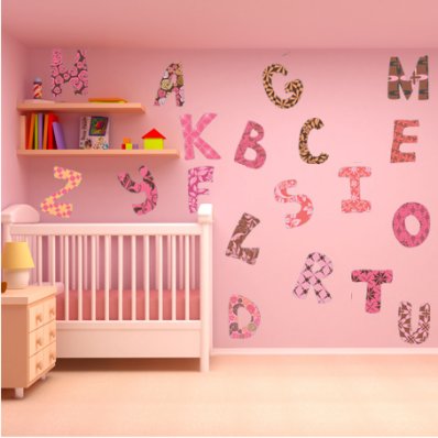 Kit Vinilo decorativo infantil alfabeto