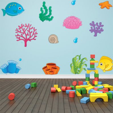 Kit Vinilo decorativo infantil océano