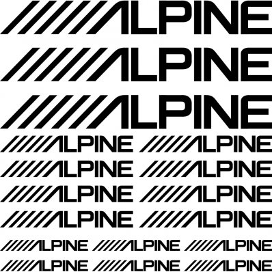Komplet naklejek - Alpine