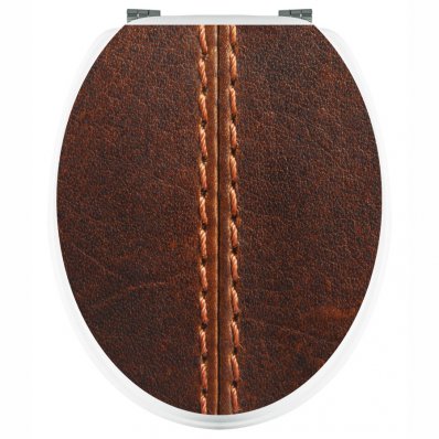 Leather - Toilet Seat Decal Sticker