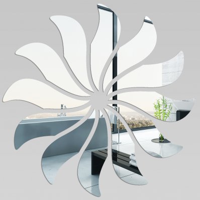 Miroir Acrylique Plexiglass Fleur 4