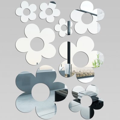 Miroir Acrylique Plexiglass Fleurs MiniMaxi