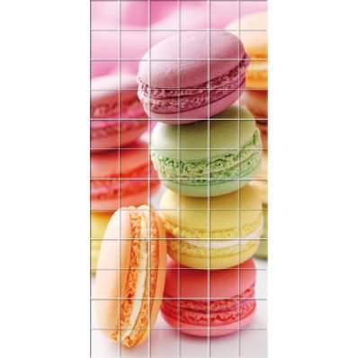 Naklejka na Płytki Ceramiczne - Ciastka Macarons