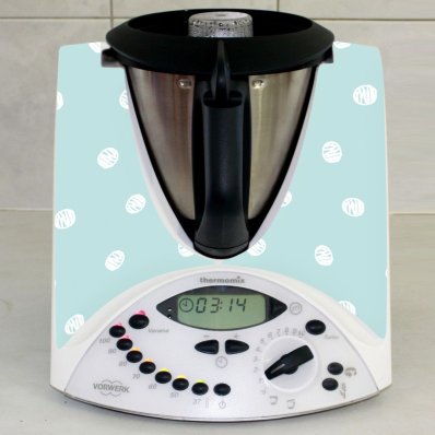 Naklejka Thermomix TM 31 - Białe Groszki