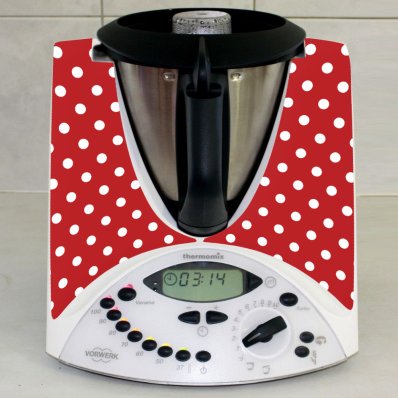 Naklejka Thermomix TM 31 - Czerwony w Groszki