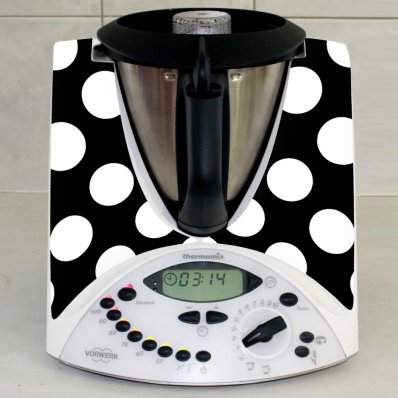 Naklejka Thermomix TM 31 - Kropki Black&White