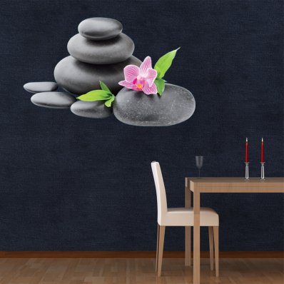 Orchid Pebbles Wall Stickers