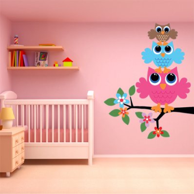 Owl Branch Wall Stickers