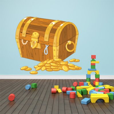 Pirate Chest Wall Stickers