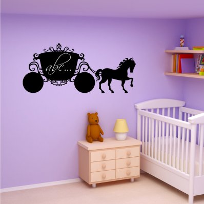 Princess carriage - Chalkboard / Blackboard Wall Stickers