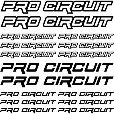 Pro circuit Aufkleber-Set