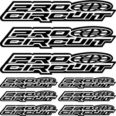 pro circuit Decal Stickers kit