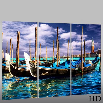 Quadro Triptico PVC Barco