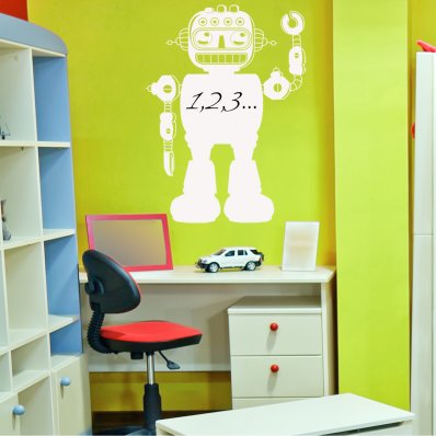 Robot - Whiteboard Wall Stickers