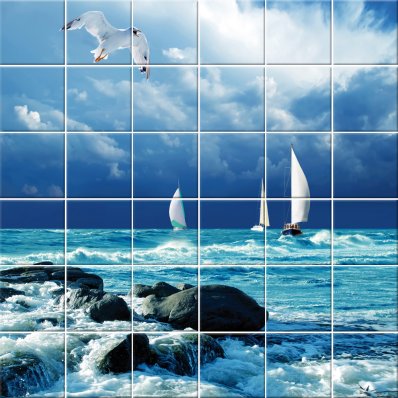 Sea - Tiles Wall Stickers