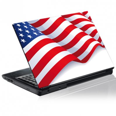 Sticker laptop exterior USA
