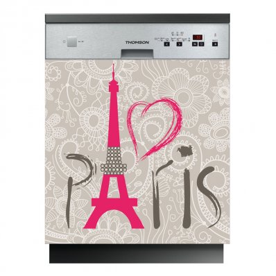 Sticker Masina de Spalat Vase Paris