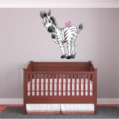 Sticker Pentru Copii Zebra Fluture