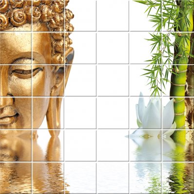 Sticker pentru faianta Buddha Bambus