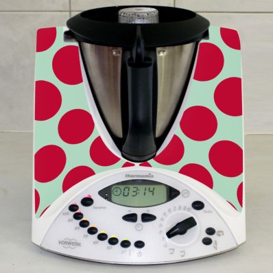 Sticker Thermomix TM 31 Rotund Rosu