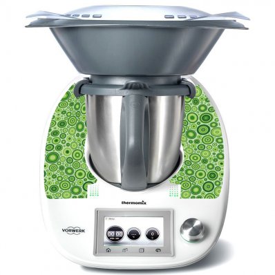 Sticker Thermomix TM 5 Design Rotund Verde